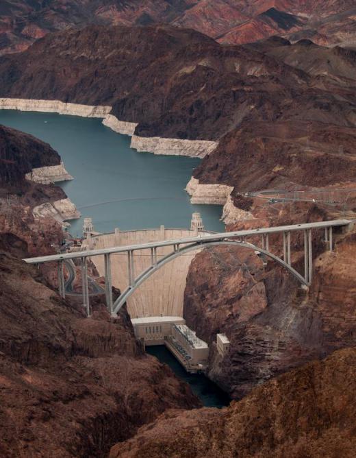 Hydroelectric power stations, such as the Hoover Dam, are sources of renewable energy.